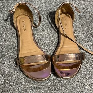 Rose gold sandals